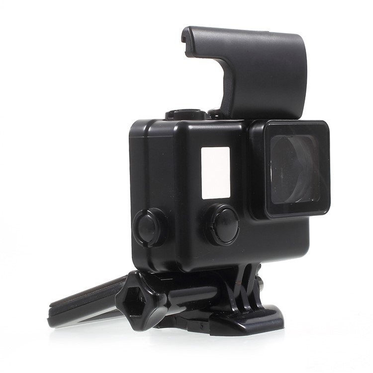 Touchable Screen Waterproof Housing Case for GoPro Hero4 Silver Edition - Black-5