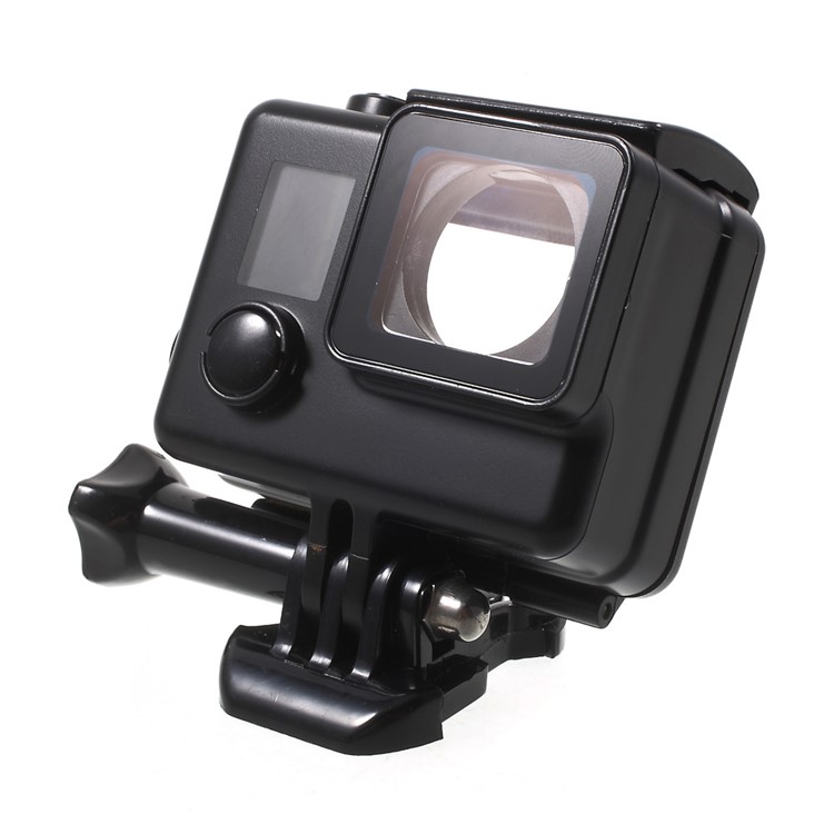 Touchable Screen Waterproof Housing Case for GoPro Hero4 Silver Edition - Black-6