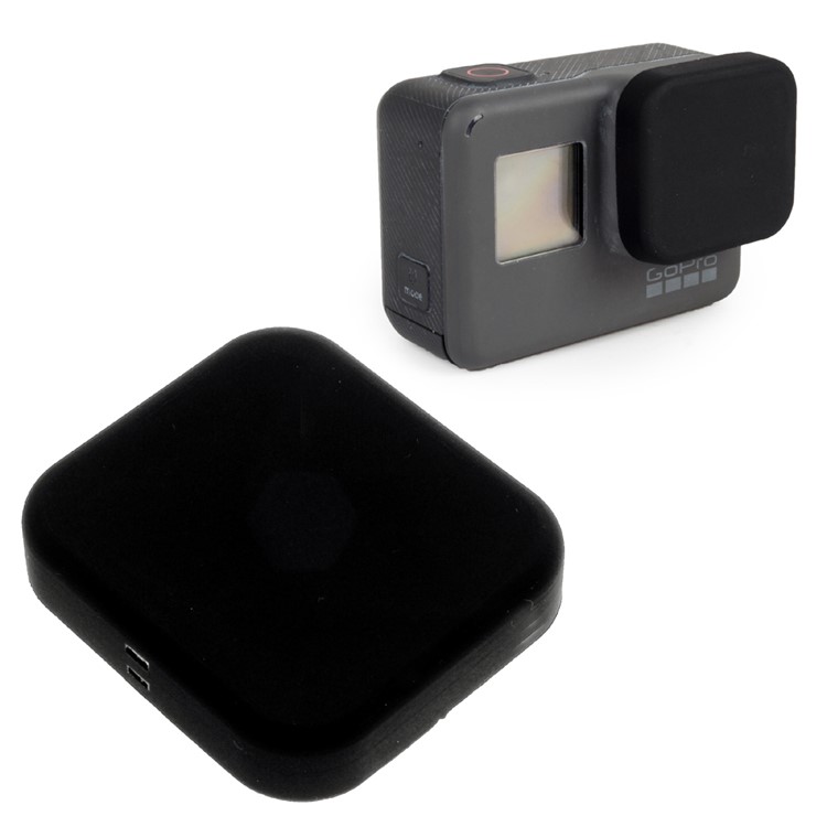 Tampa De Lente De Câmera De Silicone Suave Para Gopro Hero 5 Black - Preto-1