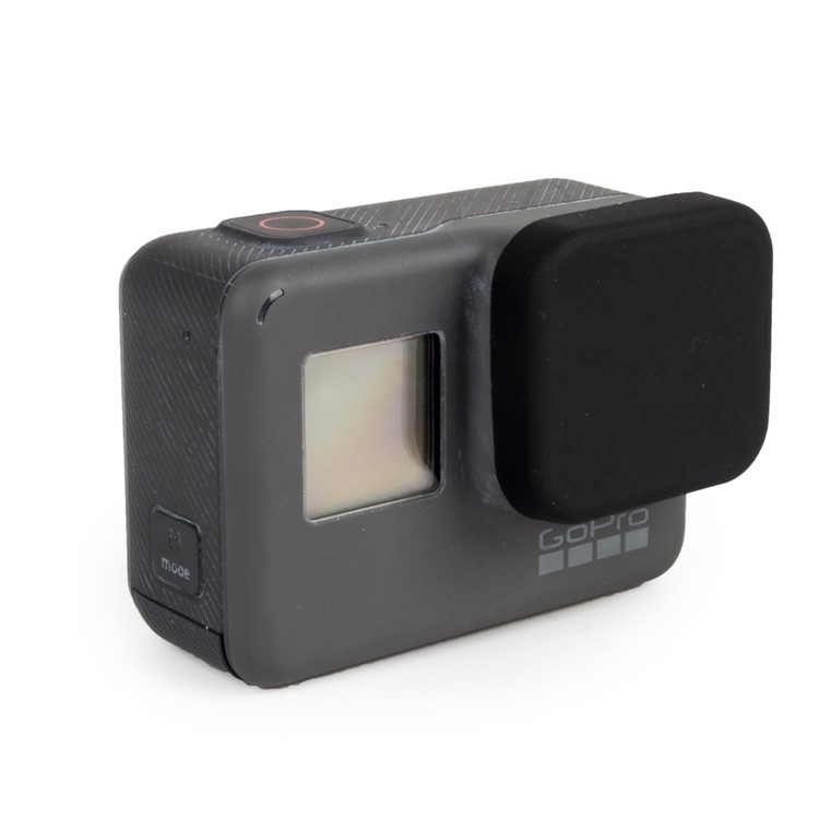 Tampa De Lente De Câmera De Silicone Suave Para Gopro Hero 5 Black - Preto-2