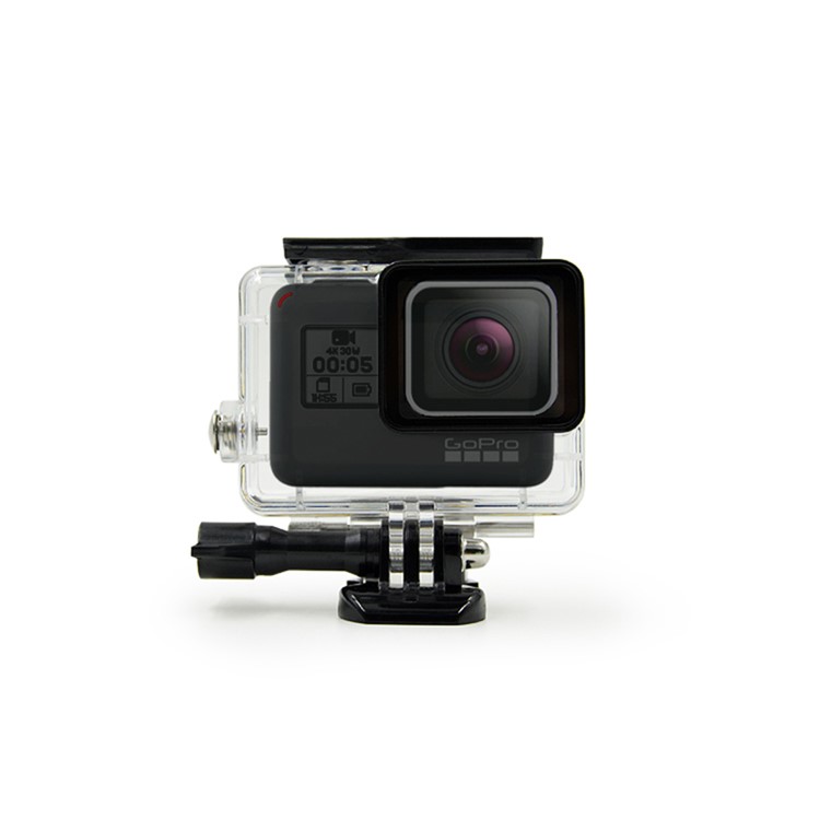 For GoPro Hero 5 Waterproof Housing + Red Filter Lens + Camera Lens Cover + Tempered Glass Screen Film-7
