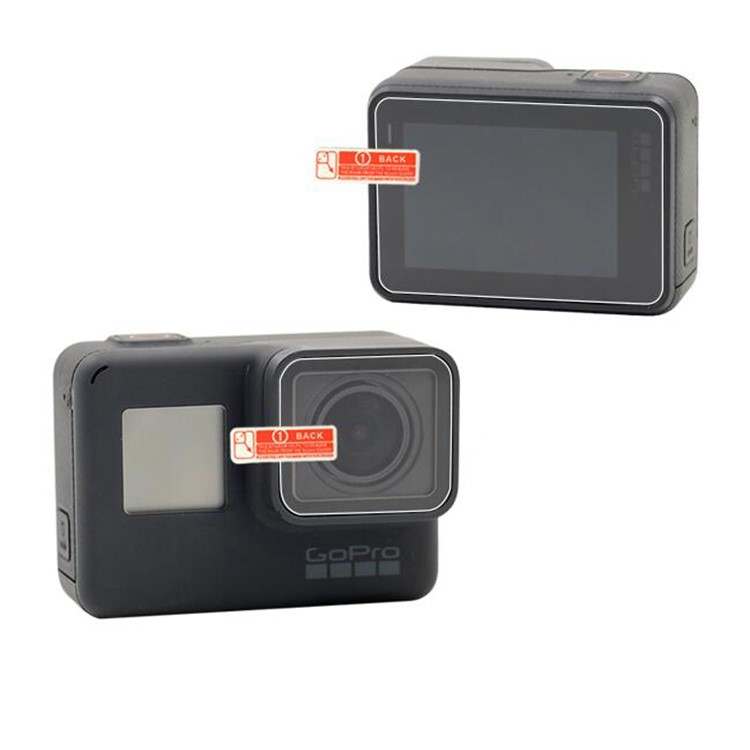 LINGLE Tempered Glass Screen Protector for GoPro Hero 5 Black (Camera Screen and Lens + Waterproof Housing Lens)-4