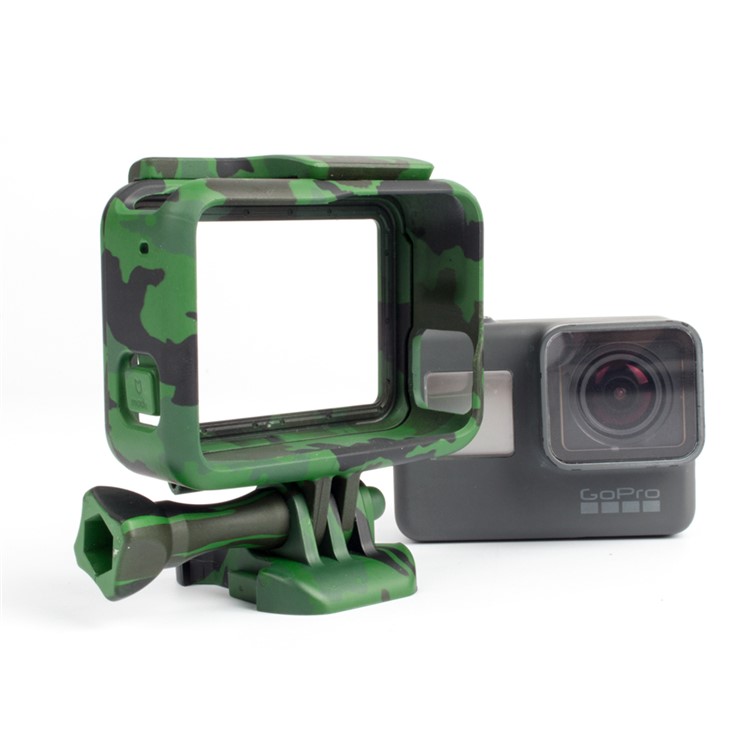 Housing Frame Cover with Thumb Screw for GoPro Hero 5 Black Action Camera - Green Camouflage-1