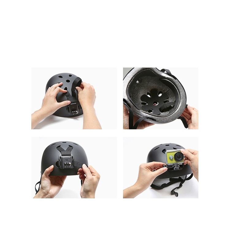 XIAOYI YI Cycling Adjustable Helmet Strap Belt Mount Adapter for GoPro Camera Xiaomi Yi/Xiaoyi 4K-6