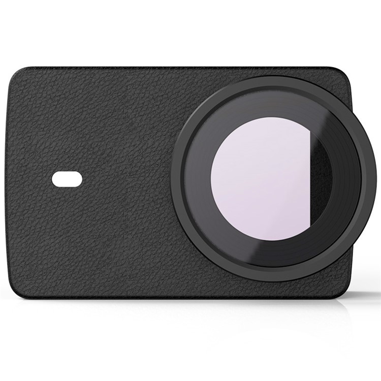 OEM PU Leather Cover Skin with UV Protective Lens for Xiaoyi II 4K Action Camera - Black-3