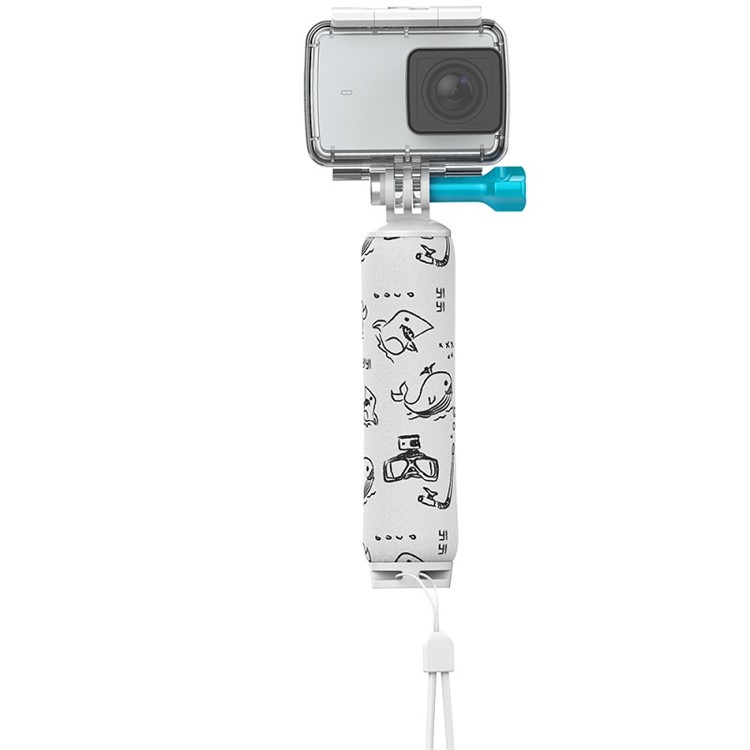 XIAOYI YI Non-slip Cartoon Pattern Floating Handle Bobber Grip for Xiaoyi 4K Action Camera - White-1