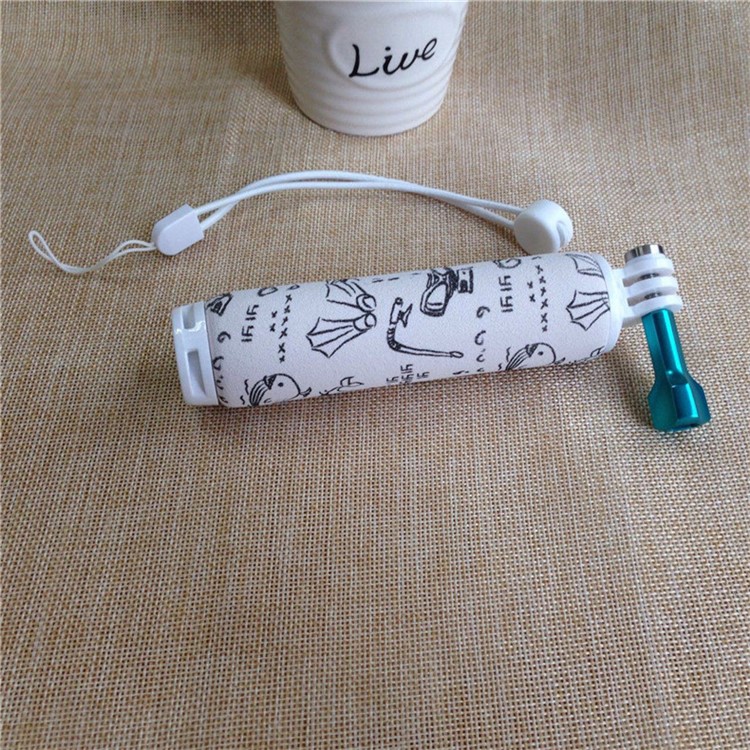 XIAOYI YI Non-slip Cartoon Pattern Floating Handle Bobber Grip for Xiaoyi 4K Action Camera - White-13