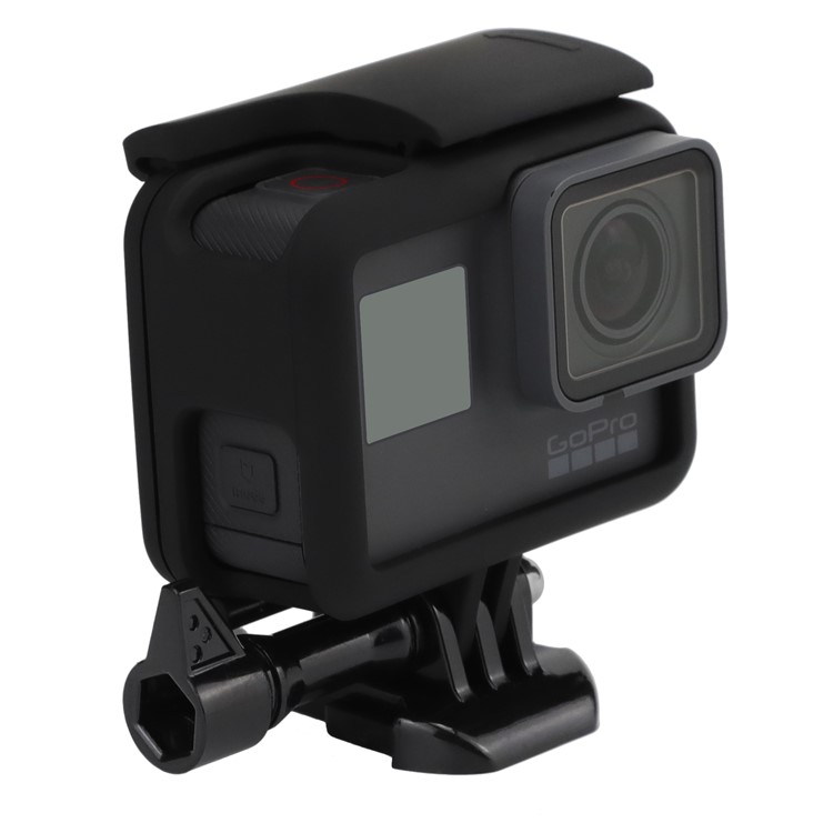 Cobertura Da Estrutura Da Carcaça Com Base Parafuso De Polegar Para Gopro Hero6 Black / Hero5 Black - Preto-3