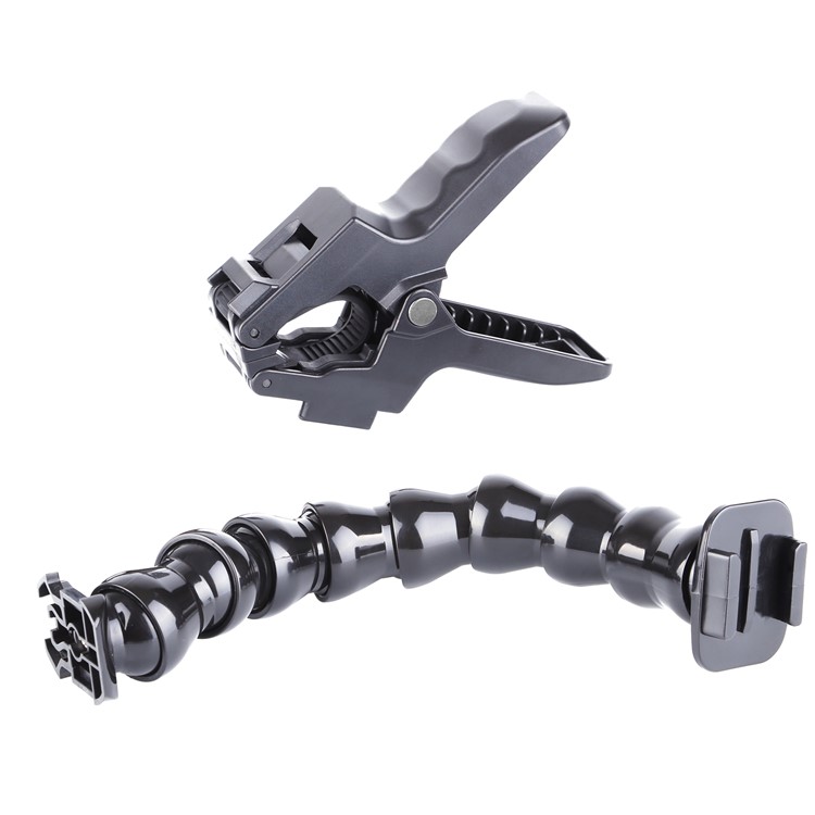 Jaws Clamp Mount with Adjustable Gooseneck Arm for GoPro / SJCAM / Xiaoyi etc-4