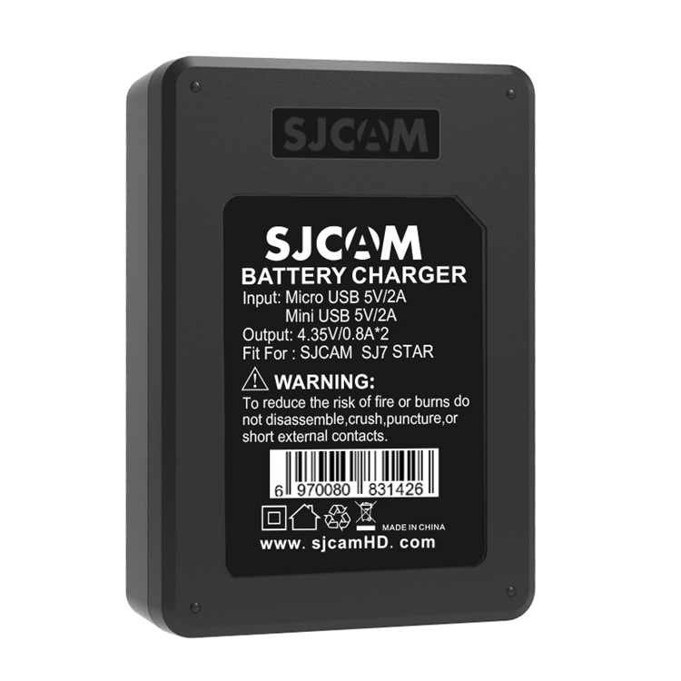 Cargador De Batería De Doble Ranura SJCAM Para Cámara De Acción Estelar SJCAM SJ7-6