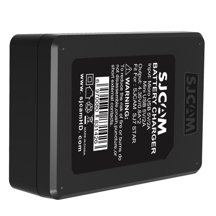 Cargador De Batería De Doble Ranura SJCAM Para Cámara De Acción Estelar SJCAM SJ7-7