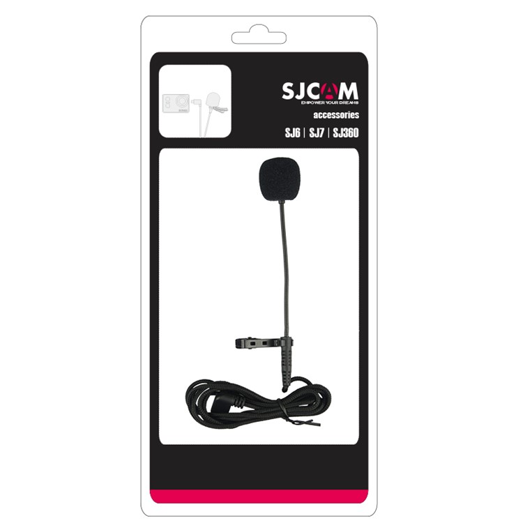 SJCAM External Microphone with Metal Clip for SJCAM SJ6 / SJ7 / SJ360 Action Camera (Long Version) - Black-4
