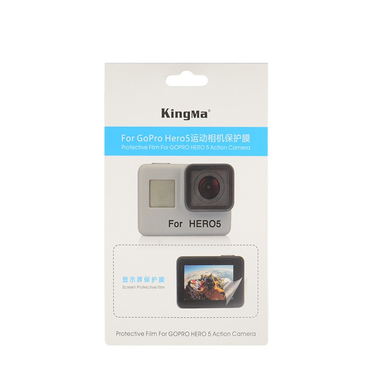 KINGMA Clear LCD Screen Protector + Lens Guard Film for GoPro Hero5 Black-7