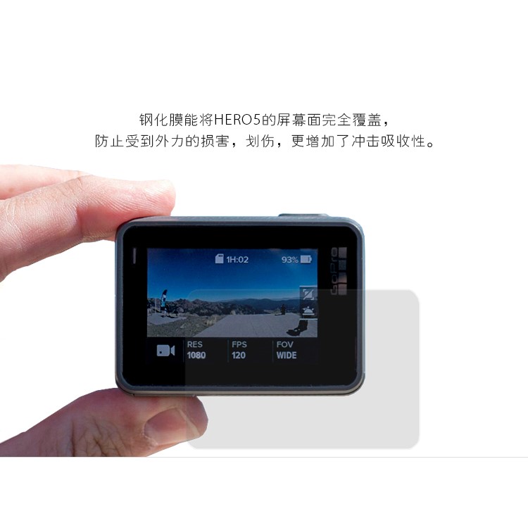 Housing Frame + Tempered-Glass Screen Protector + Lens Cap Cover Set for GoPro Hero 5 Action Camera-13