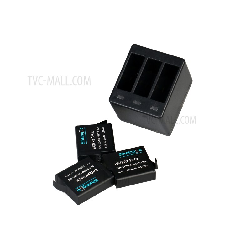 Triple Battery Charger with LED Indicators for GoPro Hero5 - Black-15