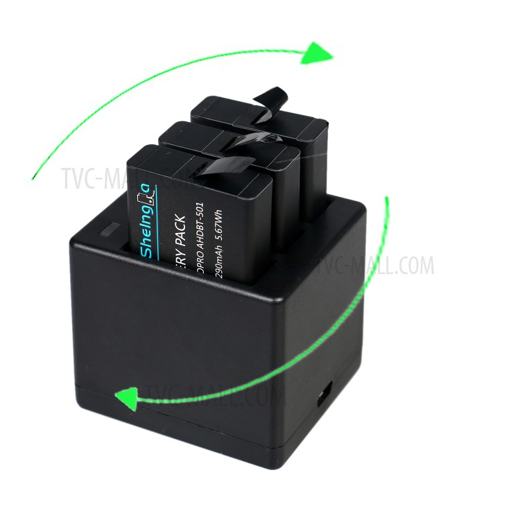 Triple Battery Charger with LED Indicators for GoPro Hero5 - Black-18