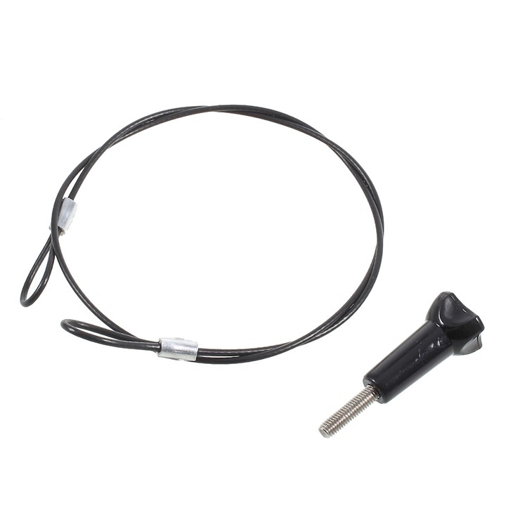 60cm Cámara Gopro Cuerda De Alambre Anti-perdida Cadena + Juego De Tornillos (at676)-1