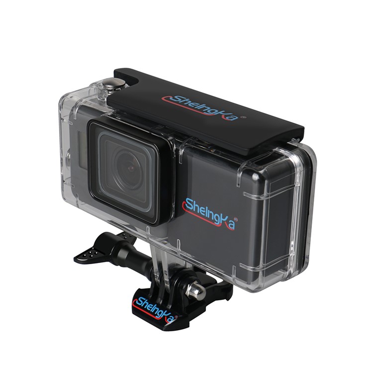 Waterproof Housing Case +2300mAh Side Power Backpack Extended Battery Kit for GoPro Hero 5-1