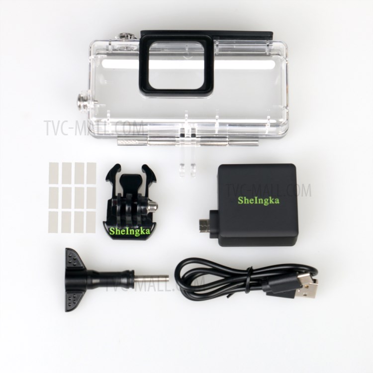 Waterproof Housing Case +2300mAh Side Power Backpack Extended Battery Kit for GoPro Hero 5-20
