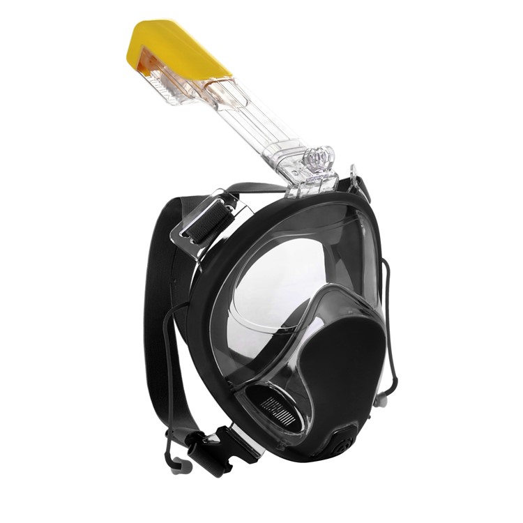 AT697 180-degree Full Face Snorkel Mask with Earplugs for GoPro Xiaomi Yi Camera Diving Set - Grey / Size: L/XL-3
