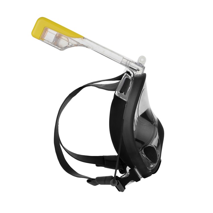 AT697 180-degree Full Face Snorkel Mask with Earplugs for GoPro Xiaomi Yi Camera Diving Set - Grey / Size: L/XL-4