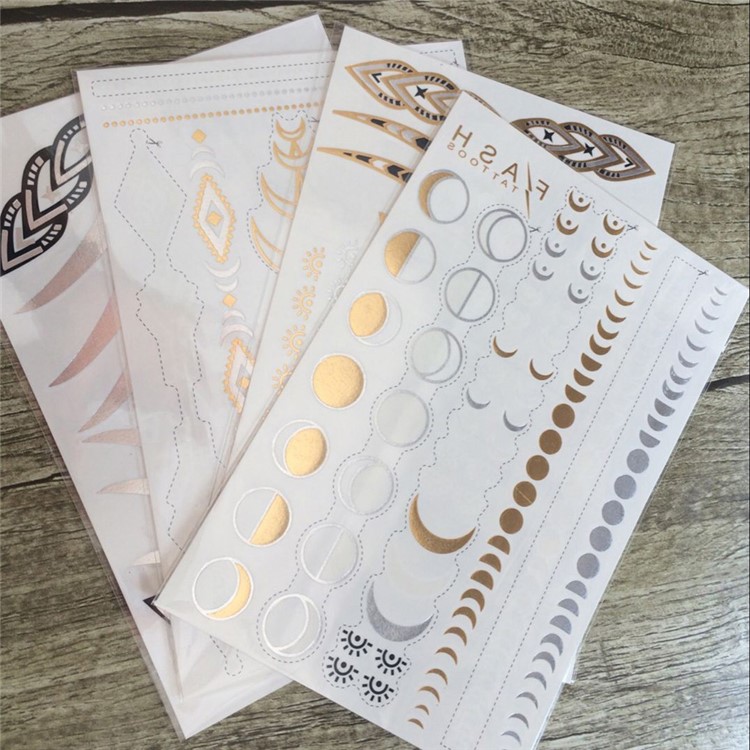 4Pcs/Set Tattoo Exclusive Waterproof Tattoo Stickers Geometric Body Art Tattoo Paper-10