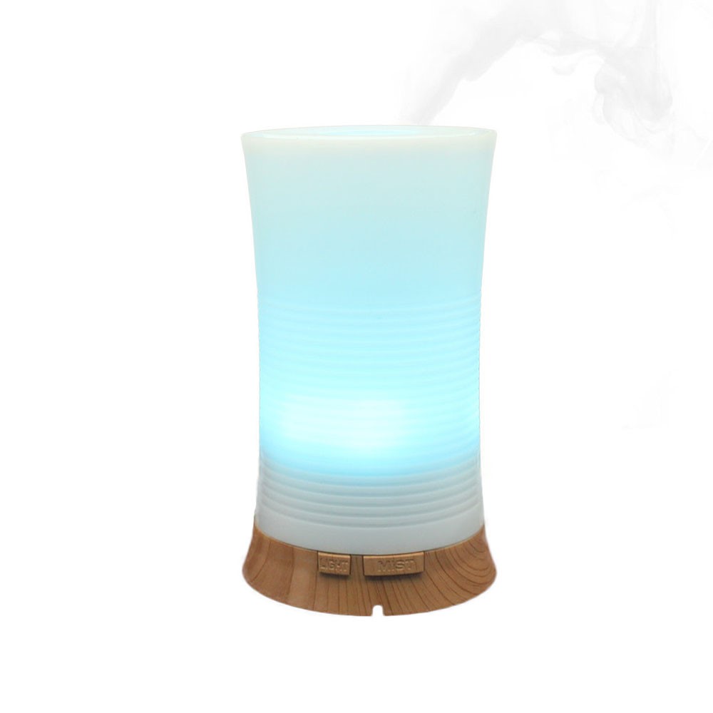 100ml Aroma Diffuser Essential Oil Dimmable 7-color LED Light Air Humidifier - US Plug-2