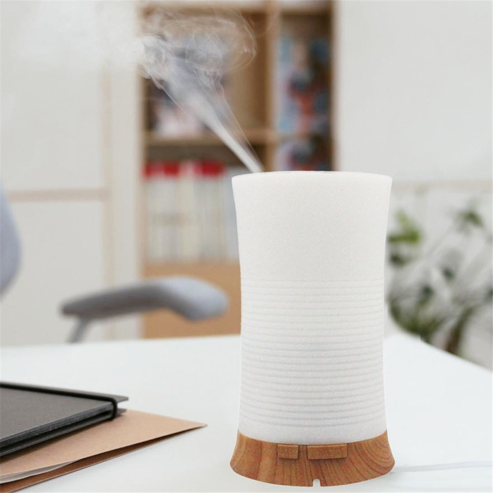 100ml Aroma Diffuser Essential Oil Dimmable 7-color LED Light Air Humidifier - US Plug-4