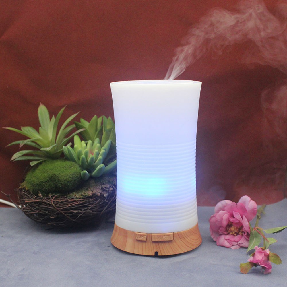 100ml Aroma Diffuser Essential Oil Dimmable 7-color LED Light Air Humidifier - US Plug-5