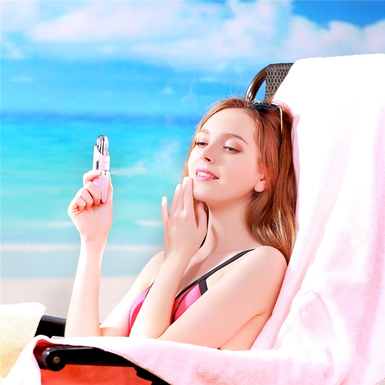 NANUM Portable Beauty Facial Hydrating Massager Skin Care Instrument - Pink-9