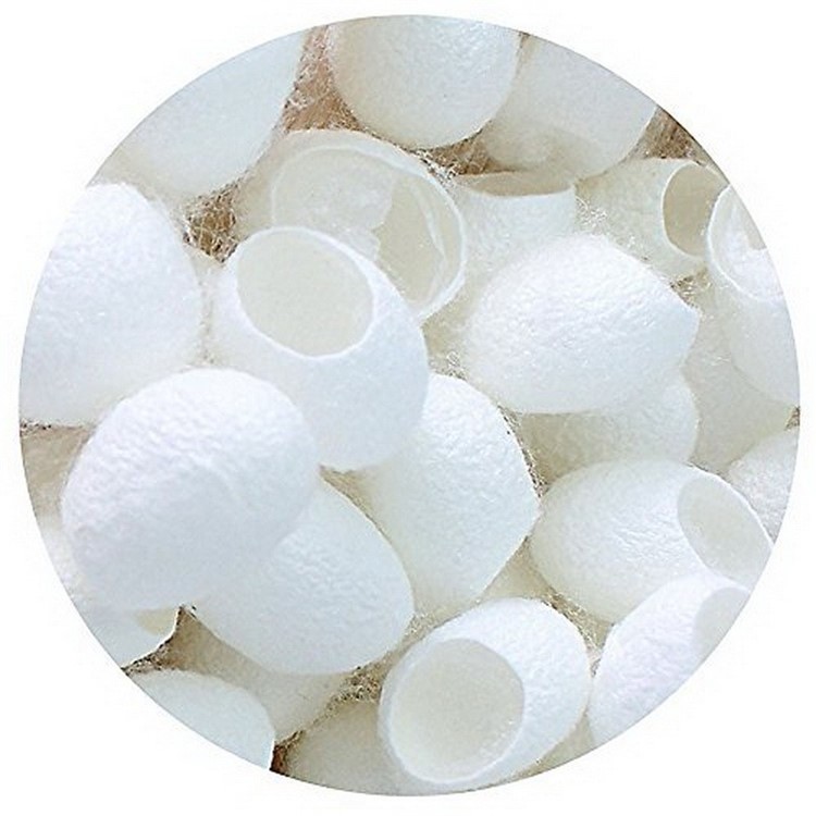 100Pcs/Set Natural Silkworm Cocoons Scrub Balls Facial Beauty Tool-3