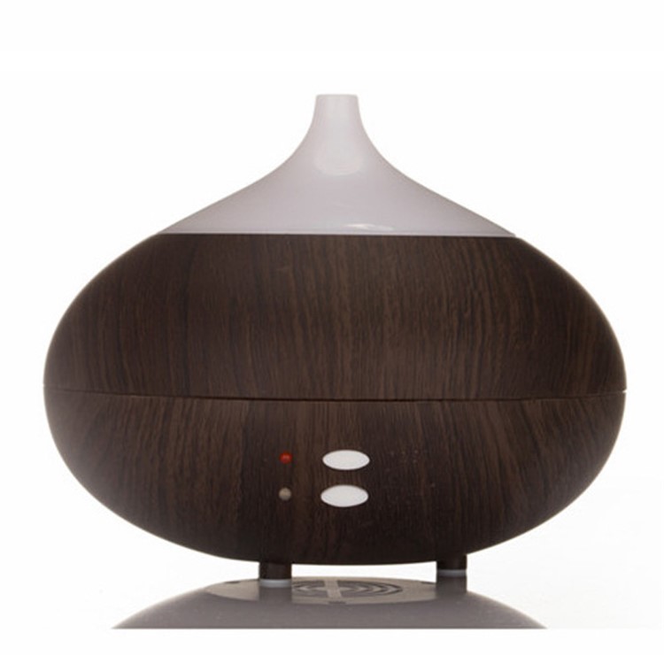 300ml Wood Grain Ultrasonic Aroma Essential Oil Diffuser Mist Humidifier - Coffee / EU Plug-1