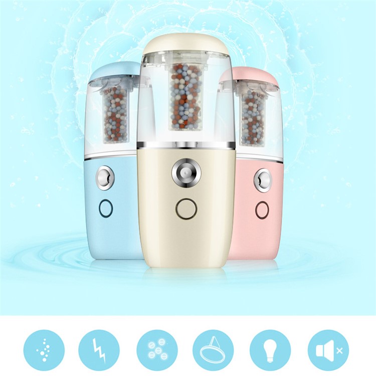 Portable Car Mini Humidifier Negative Ions Air Purifier USB Powered Diffuser Freshener - Apricot-11