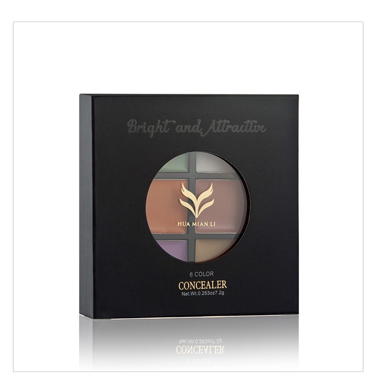 HUAMIANLI 3-in-1 Outfit Concealer Cream + Puff (Random Color) + Cosmetic Makeup Brush - Z01-1#+FP002+HT20-1#-4