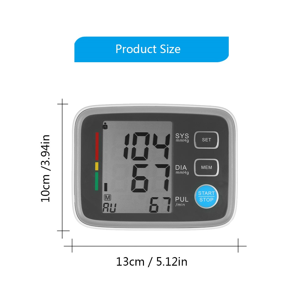 U80EH FDA LCD Upper Arm Automatic Blood Pressure Monitor Measurement Heart Beat Meter Tonometer-5