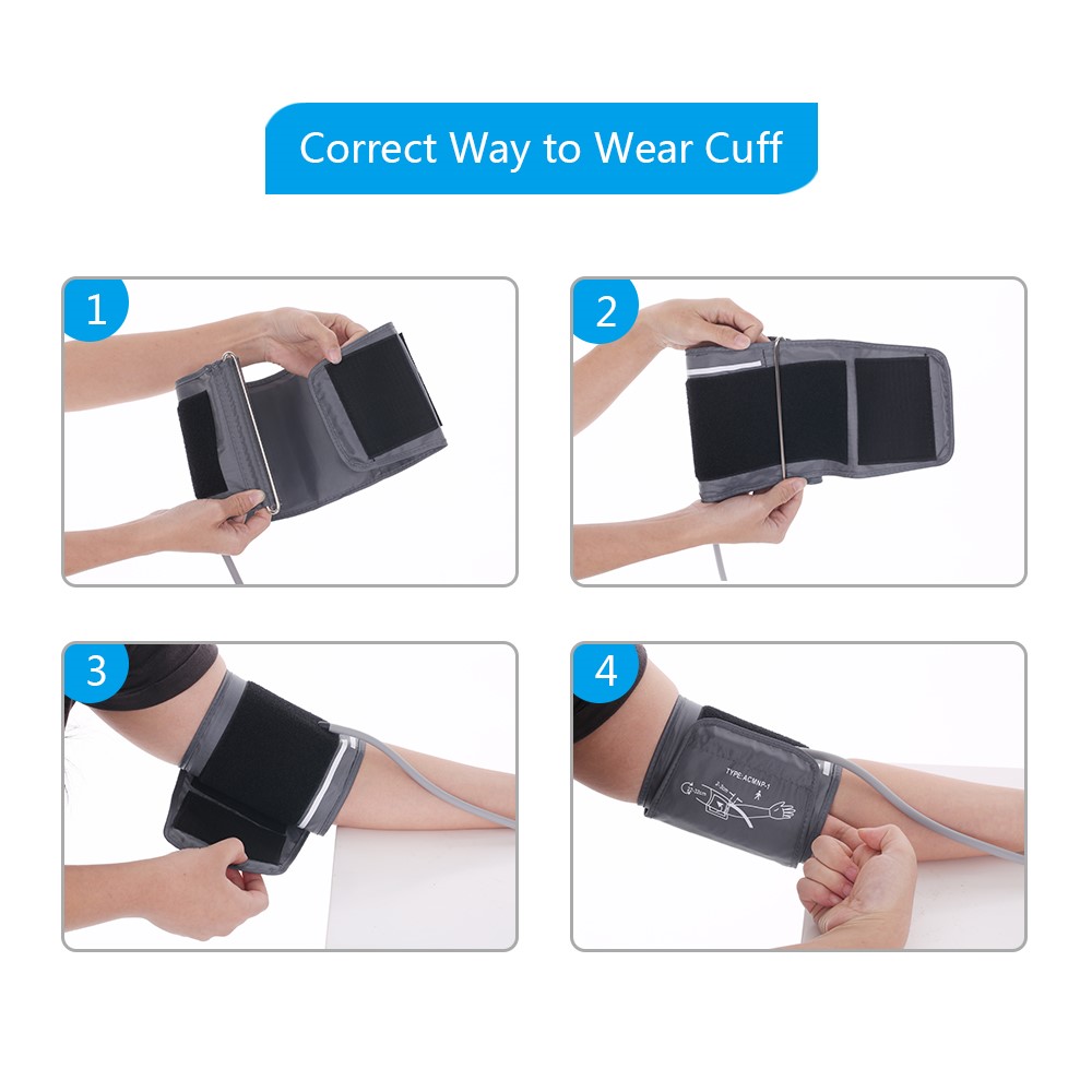 U80EH FDA LCD Upper Arm Automatic Blood Pressure Monitor Measurement Heart Beat Meter Tonometer-8