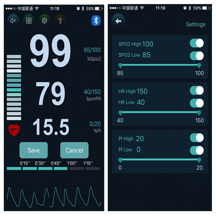 JUMPER JPD-500F Bluetooth Doigt Oxymètre De Pouls Avec Affichage OLED-13