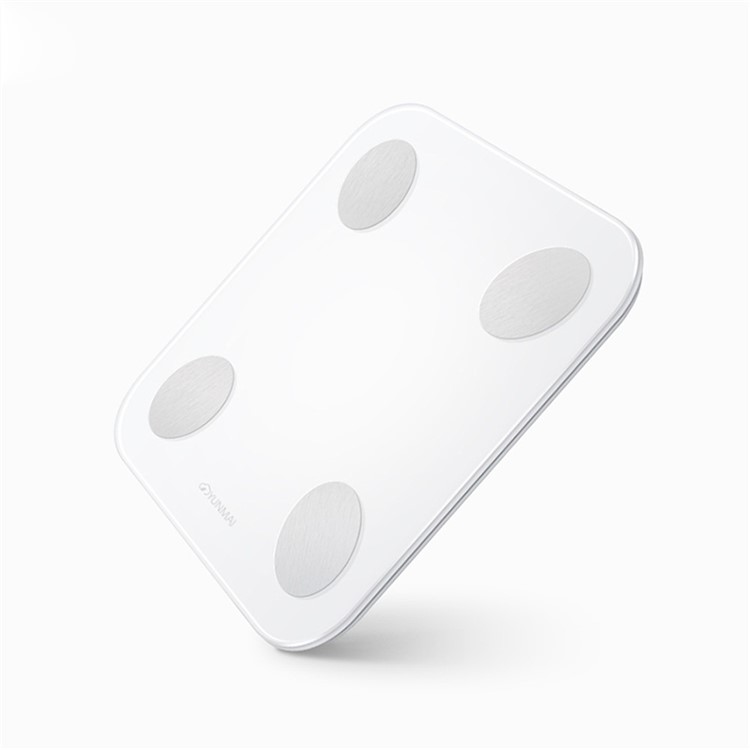 Mini Smart Bluetooth App Control Fat Scale Digital BMI Health Analyzer Weighing Tool - White-1