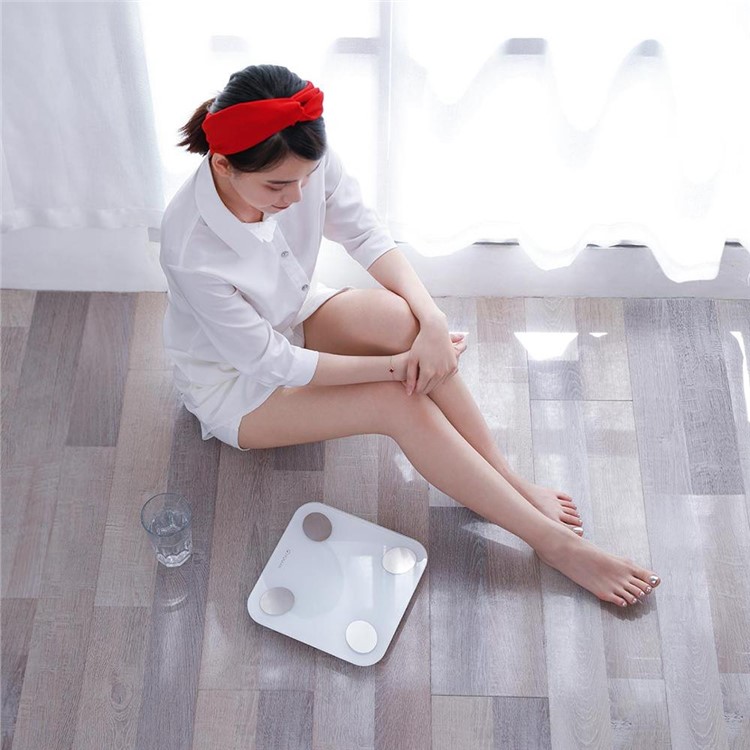 Mini Smart Bluetooth App Control Fat Scale Digital BMI Health Analyzer Weighing Tool - White-7