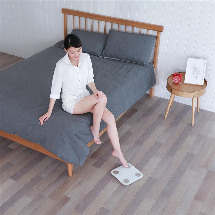 Mini Smart Bluetooth App Control Fat Scale Digital BMI Health Analyzer Weighing Tool - White-8