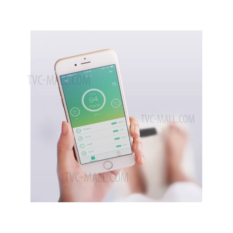 Mini Smart Bluetooth App Control Fat Scale Digital BMI Health Analyzer Weighing Tool - White-9