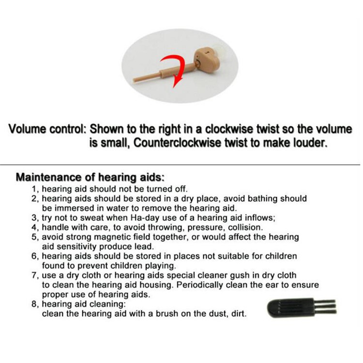 ZDC-900 Mini In Ear Sound Voice Amplifier Invisible Hearing Aid Sound Amplifier with Voice Control-2