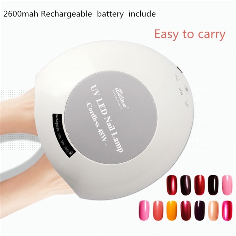 48W Nail Lamp Double Light Auto Sensor Manicure UV Lamp LED Lamp Nail Dryer - EU Plug-1