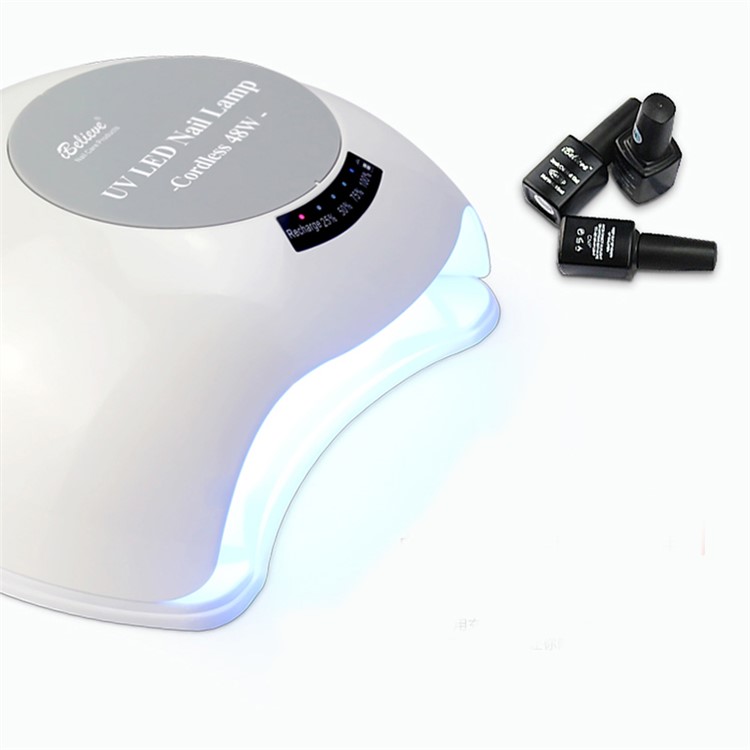 48W Nail Lamp Double Light Auto Sensor Manicure UV Lamp LED Lamp Nail Dryer - EU Plug-4
