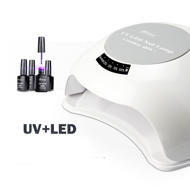 48W Nail Lamp Double Light Auto Sensor Manicure UV Lamp LED Lamp Nail Dryer - EU Plug-6