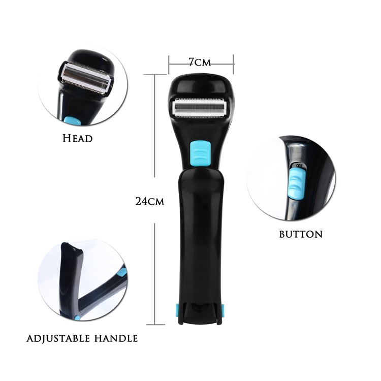 KJ-B3 180 Degrees Foldable Handle Electric Back Hair Shaver Remover-2