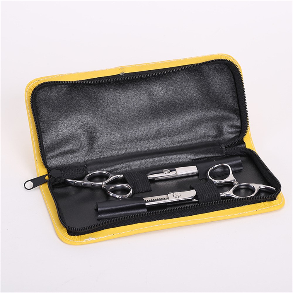 Pack of 6 Inch Hair Cutting Scissors and Barber Thinning Shears-16