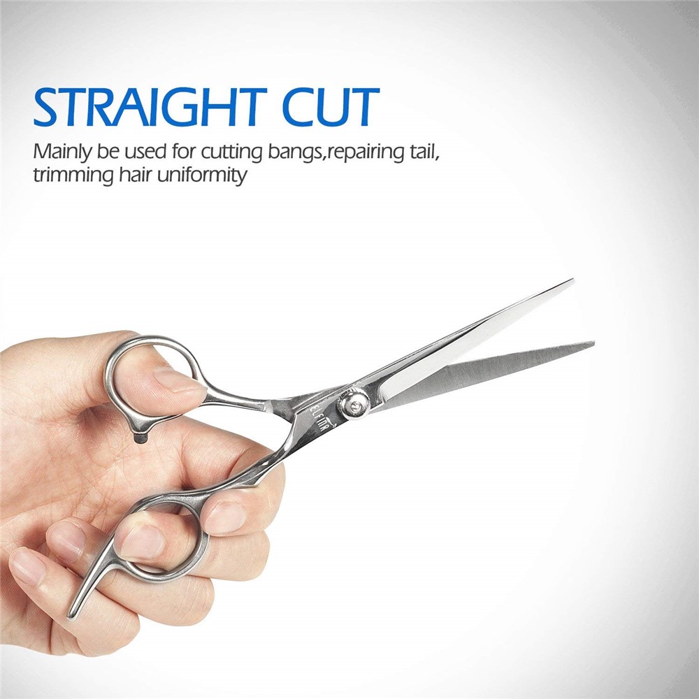 Pack of 6 Inch Hair Cutting Scissors and Barber Thinning Shears-9