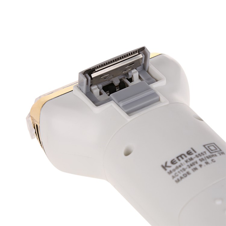 KEMEI KM-6557 Professional Electric Rechargeable Shaver & Nose Trimmer Beard Hair Clipper-6