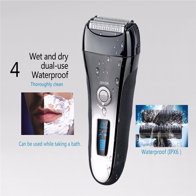 KEMEI KM-5598 4D Electric Shaver 4-Blade Cordless Electric Razor Wet or Dry Shaver Operation - US Plug-11